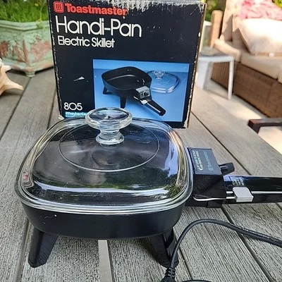 Sartén eléctrica vintage Toastmaster Handi-Pan #805 para freír antiadherente camping Foto 1 de 4