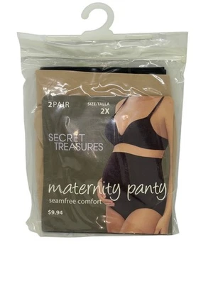 NUEVAS Bragas de Maternidad Secret Treasures 2XL 2 Pares Desnudo Sin Costuras Soporte para Golpes Foto 1 de 4