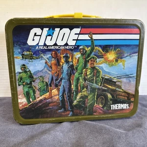 GI JOE Real American Hero 1982 Metal Lunchbox Lunch Box With Plastic Thermos - Picture 1 of 24