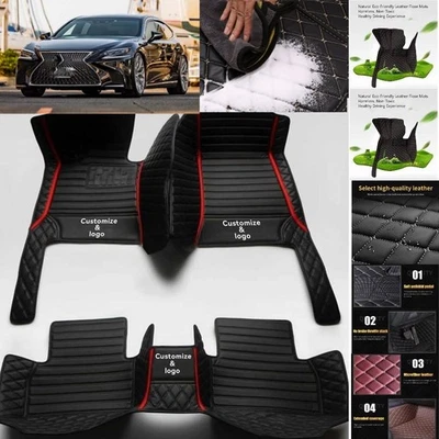 For Lexus LS SWB Car Floor Mats Waterproof Auto Custom Liner Carpets PU Leather Foto 1 de 4