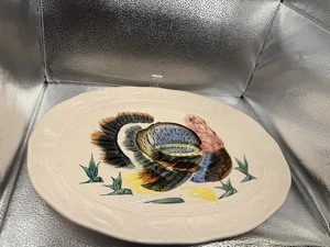 Vintage Large 18 Inch Ceramic Turkey Platter Made in Japan - Picture 1 of 4