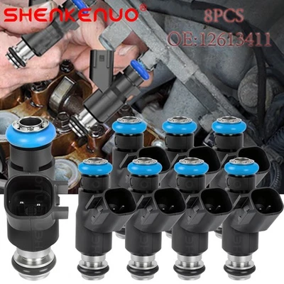 8 NEW Fuel Injectors for 2010-2019 Chevrolet Silverado 2500 HD 6.0L V8 US - Image 1 of 4
