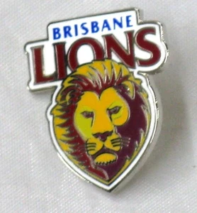 33677 BRISBANE LIONS AFL TEAM LOGO MASCOT LAPEL TIE HAT PIN - Picture 1 of 1
