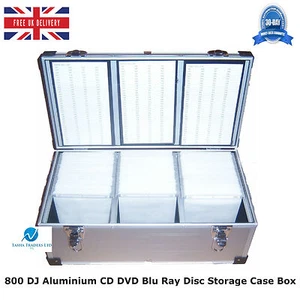 1 x 800 DJ aluminium CD DVD disque Blu Ray boîtier de transport pochettes numérotées - Photo 1/4