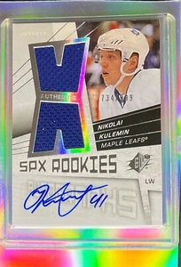 Parche de novato Nikolai Kulemin SPX Upper Deck 2008-09 numerado automático #’d/999 #171 - Imagen 1 de 2