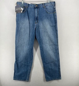 CABELAS Jeans Men 38X30 Indigo Blues Washed Classic Fit Outdoor Hunting Blue NEW - Picture 1 of 13