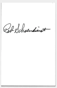 Al Red Schoendienst Autograph HOF Signed 4x6 Index Card Authentic AUTO LOA JSA - Picture 1 of 2