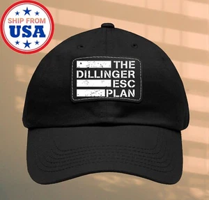 Sombrero de papá negro The Dillinger Escape Plan con parche de cuero - Imagen 1 de 2