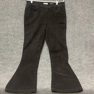 Kensie The Savannah High Rise Flare Vintage Jeans Women’s Corduroy Black 12/31 - Picture 1 of 10