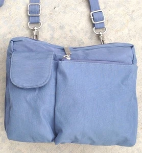 Blue 7X8 Nylon Purse With 22 Compartments & 48" Adjustable Handle - Picture 1 of 3
