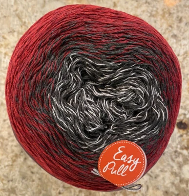 Etrofil Re-Public Cake Yarn, 8.8oz, 1093yds Ea, Red, Grey, White - Image 1 of 4