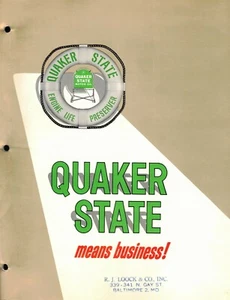 Vintage 1968 QUAKER STATE Jobbers MERCHANDISE, POS & OIL SELL SHEET (20 pages) - Picture 1 of 11