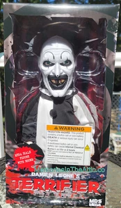 MDS Mega Scale Terrifier Movie Art the Clown 15" Sound Horror Bloody Hacksaw - Picture 1 of 11