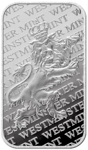1 TROY OZ .999 FINE SILVER BULLION WESTMINSTER LION BAR SEALED BU - Picture 1 of 7
