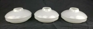 Antique Vintage White Milk Glass Mid Century Modern Art Deco Lamp Light Shades - Picture 1 of 12