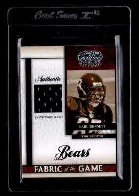 2008 Leaf Certified Materials Rookie Fabric of the Game #1 Earl Bennett /250 - Image 1 of 2