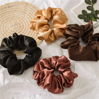 Elastic Silky Satin Hair Scrunchies Hair Band Ponytail Hair Tie Rope Accessories - Image 1 of 4