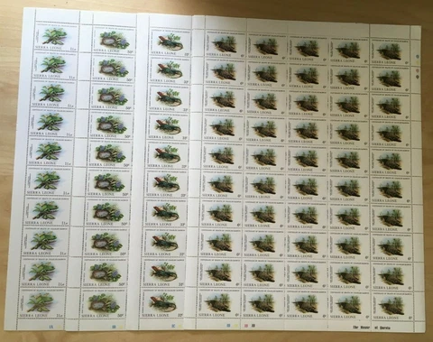 FULL SHEETS Sierra Leone 1982 571-4 - Charles Darwin - Set of Sheets - MNH Cover