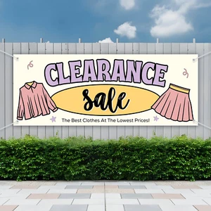 CLOTHING CLEARANCE SALE BANNER (Ready Design) Long lasting under Sun and Rain - Picture 1 of 6