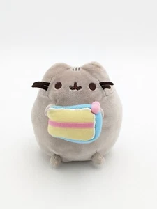 2017 Gund Pusheen Cat with Slice of Birthday Cake Mini Plush - Picture 1 of 6