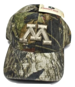 Mossy Oak Mens Minnesota Golden Gophers Camo Strap-Back Hat Cap New - Picture 1 of 9