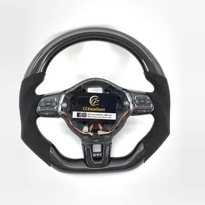 For Volkswagen Golf 6 GTI R MK6 CC Polo Jetta Tiguan Carbon Fiber Steering Wheel Foto 1 de 4