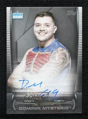 2021 Topps WWE Undisputed Superstar Roster /199 Dominik Mysterio Rookie Auto RC - Image 1 of 2