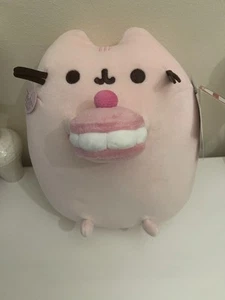 Pusheen® 9.5'' Cherry Macaron Soft Toy by GUND® Pink New With Tag - Picture 1 of 9