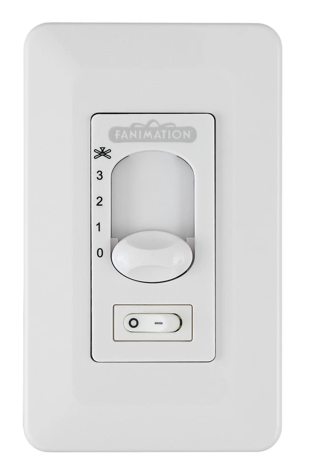 Fanimation CW1SW 3 Speed Fan Slide Wall Control - White - Image 1 of 1