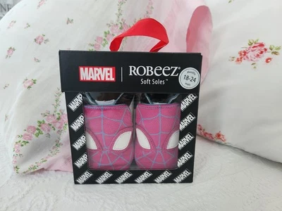 NUEVOS ZAPATOS ROBEEZ MARVEL 18/24 MESES GHOST SPIDER-MAN CUERO SUELA SUAVE Foto 1 de 4