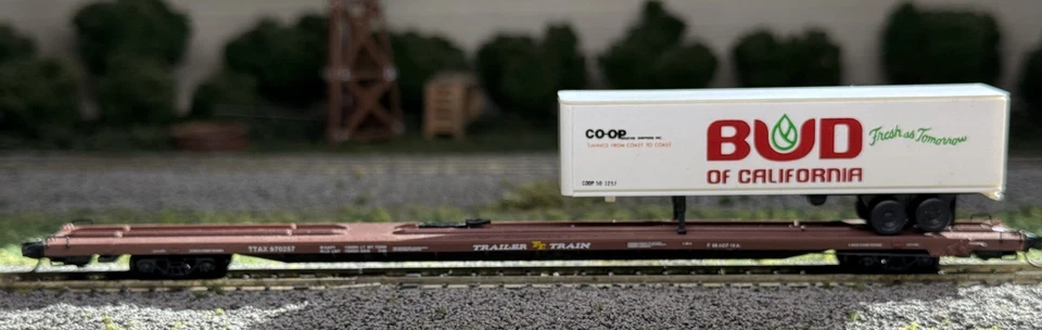 N - MTL 71014 Trailer Train 89'4" TOFC Flatcar w/ Trailer TTAX970257 N13176 - Image 1 of 1