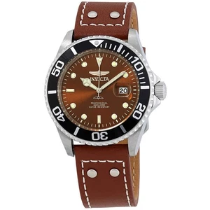 Invicta Pro Diver braunes Zifferblatt braunes Leder Herrenuhr 22070 - Bild 1 von 7