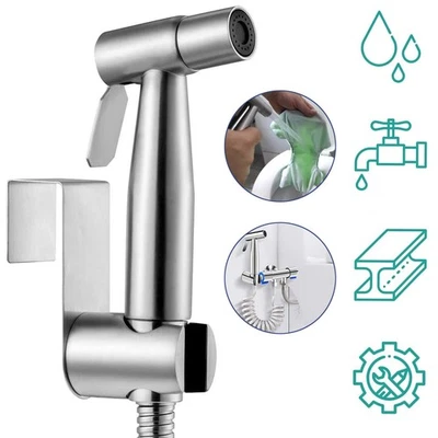 Bidet Brause Edelstahl Handbrause Handgehaltenes WandhalterungBidet mit Halter - Bild 1 von 4