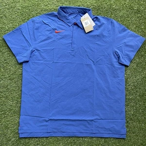 NWT Nike Coaches Sideline Polo Shirt Men 2XL Blue Football DJ5123 Dri-Fit Gators - Picture 1 of 7