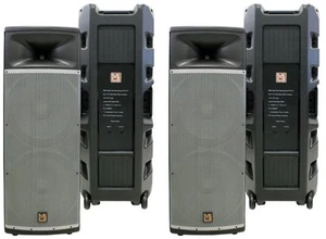 2 MR DJ PRO215S PA DJ Passive PRO PA DJ Dual 15â€ 3-Way Full-Range Passive DJ - Picture 1 of 5