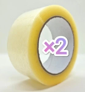2 x Scotch Tape Strong Sticky Tape Packing Clear Rolls 45mm x 300m,Total 600m - Picture 1 of 3