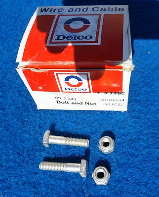 Chevy Pontiac GMC 1937 1969 caja de 50 pernos de batería NOS GM Delco Remy # 1846534 Foto 1 de 4