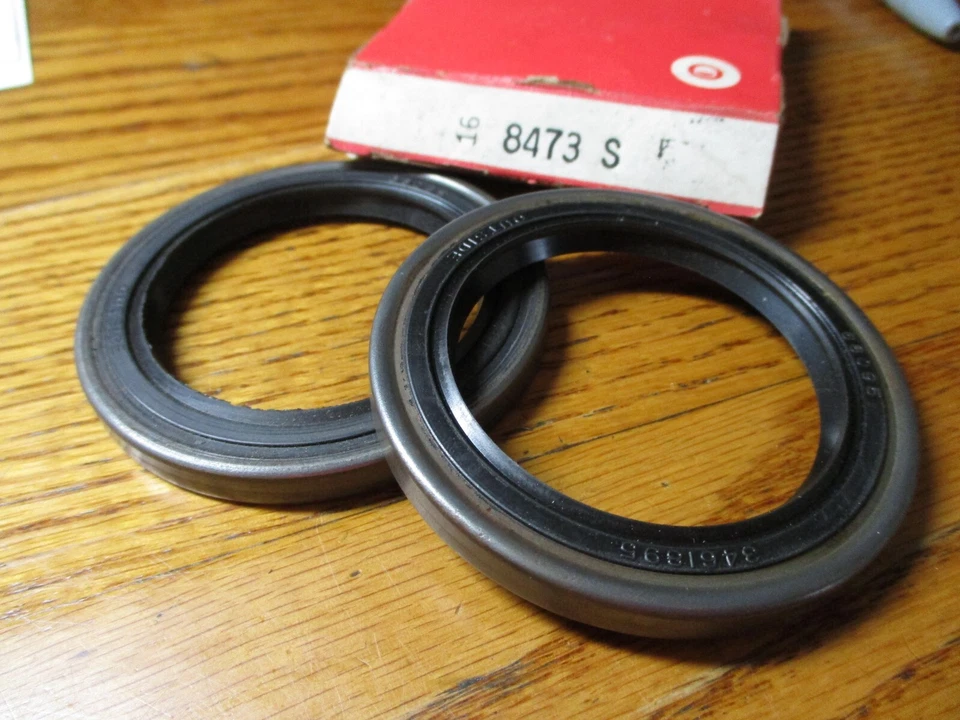 1963 64 65 66 67 68 69 70 71 72 73 + CHRYSLER IMPERIAL + Front Wheel Seals + NOS - Image 1 of 1