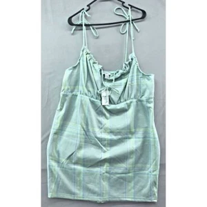 Rue21 Green Blue Plaid Dress Young Adult Plus Size 4X Women Summer Casual - Picture 1 of 12