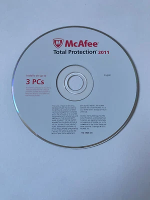 McAfee Total Protection 2011 ~ CD-ROM CD 770-1806-00 Computer PC Reference GOOD - Image 1 of 2