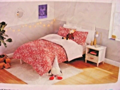 5 Piece Twin  Bed Set Marmalade Scandinavian Red Holiday NIP - Image 1 of 4