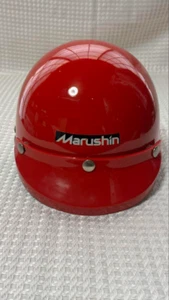 Marushin Kogyo Half Helmet for Mopeds Red Vintage M 57-58cm F/S from Japan - Foto 1 di 9
