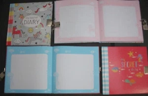 MY SECRET DIARY PADLOCK KEY JOURNAL LOCKING UNDATED UNICORN & OCEAN LIFE - Picture 1 of 4