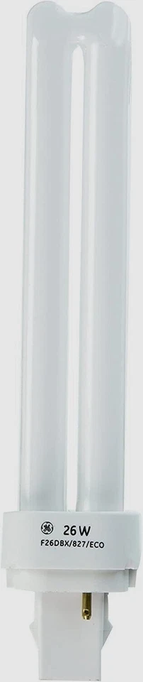 (2-PACK) GE 976060 F26DBX/827/ECO 26W 2-PIN 1800 LUMENS LIGHT BULBS *C5 - Image 1 of 1