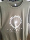 London T Shirt - Large - London Eye - Green T Shirt - Screen Printed