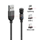 Magnetic Cable Phone Charging Lead Micro Usb/Usb Type-C/Usb-C/Iphone Cord 3 In 1