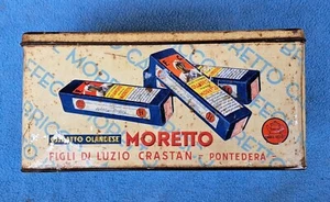 Scatola Latta Caffeol Moretto Estratto Caffè Coniale Fine Anni '40 Vintage - Foto 1 di 12
