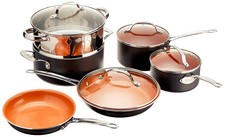 Gotham Steel 10-Piece Complete Kitchen Nonstick Copper Pan & Cookware Set - NEW!
