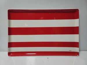 Vintage Serviertablett Katja Red Stripes TV - Bild 1 von 4