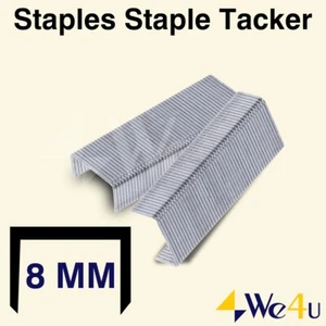 NEW 1000pc Pack Heavy Duty 8mm Staples Staple Gun Tacker Upholstery Pins Stapler - Picture 1 of 7